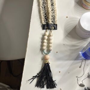 Chic Beaded Tassel Necklace